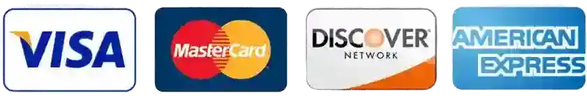 Visa, Mastercard, Discover, and American Express