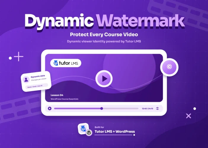 Dynamic Watermark Tutor LMS
